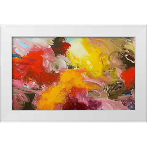 Morning Burst White Modern Wood Framed Art Print by Friedlander, Allan