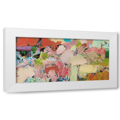 Azaleas White Modern Wood Framed Art Print by Friedlander, Allan