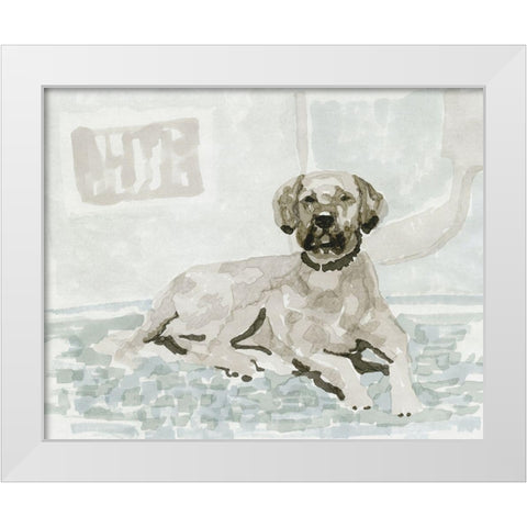 Dog Study I White Modern Wood Framed Art Print by Stellar Design Studio