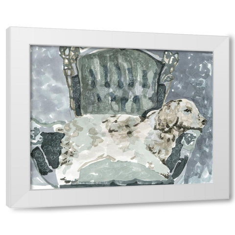 Dog Study II White Modern Wood Framed Art Print by Stellar Design Studio