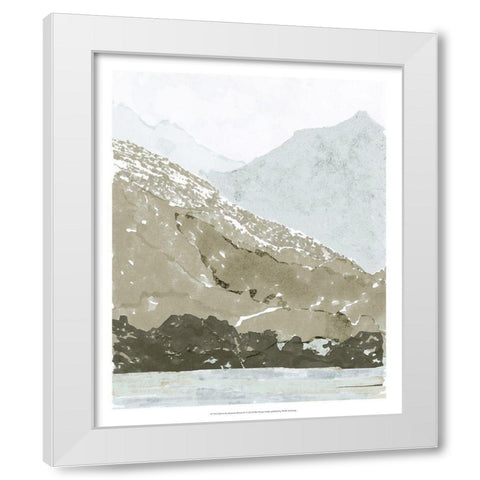 Watercolor Mountain Retreat IV White Modern Wood Framed Art Print by Stellar Design Studio