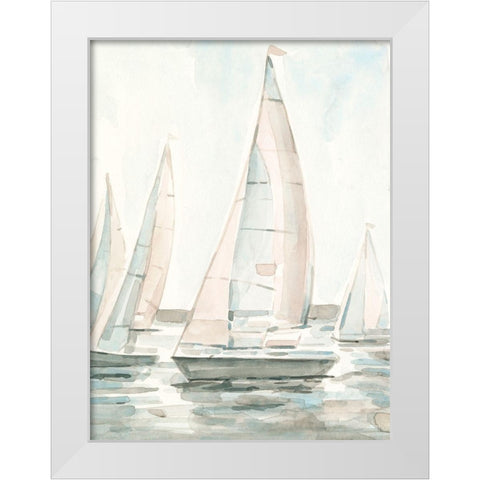 Soft Sail I White Modern Wood Framed Art Print by Scarvey, Emma