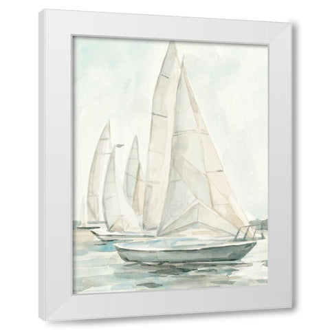 Soft Sail II White Modern Wood Framed Art Print by Scarvey, Emma
