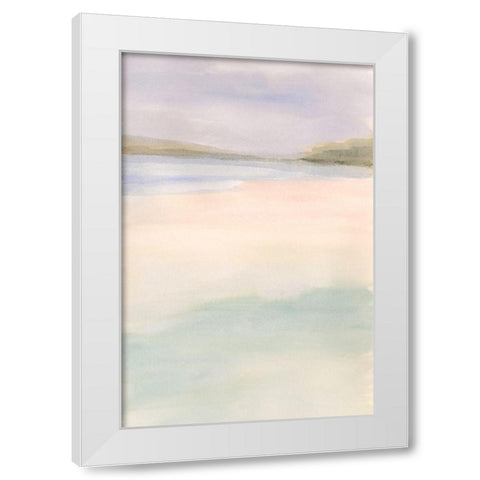 Island Calm I White Modern Wood Framed Art Print by Stellar Design Studio