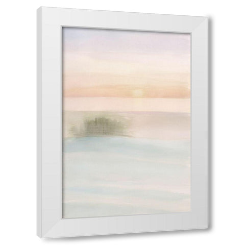 Island Calm II White Modern Wood Framed Art Print by Stellar Design Studio