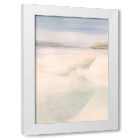 Island Calm III White Modern Wood Framed Art Print by Stellar Design Studio