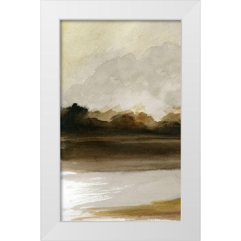 Transitioning Landscape I White Modern Wood Framed Art Print by Stellar Design Studio