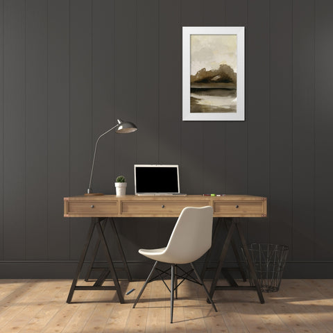 Transitioning Landscape II White Modern Wood Framed Art Print by Stellar Design Studio