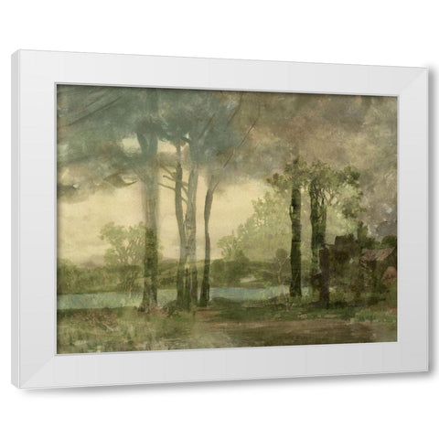 Sunset Pond IV White Modern Wood Framed Art Print by Stellar Design Studio