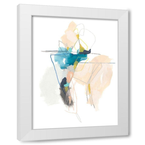 Static Energy I White Modern Wood Framed Art Print by Vess, June Erica