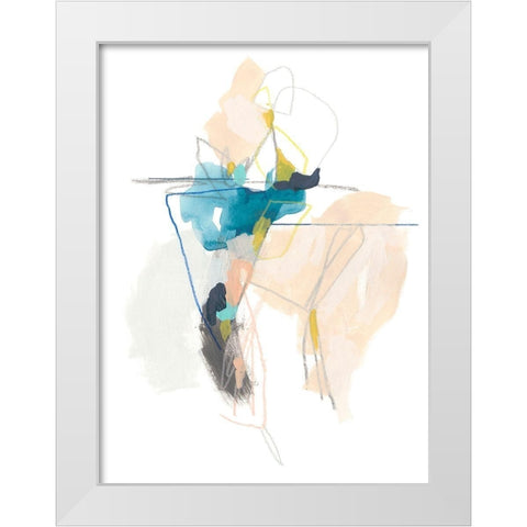 Static Energy I White Modern Wood Framed Art Print by Vess, June Erica