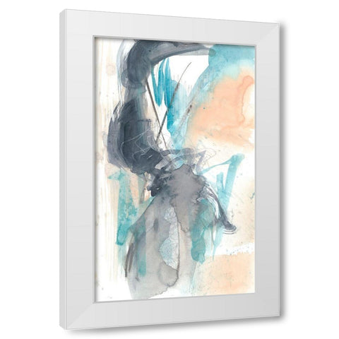 Scribble and Splash II White Modern Wood Framed Art Print by Goldberger, Jennifer