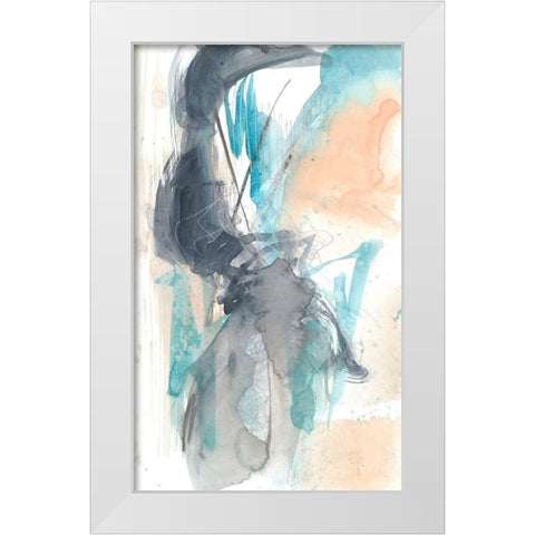 Scribble and Splash II White Modern Wood Framed Art Print by Goldberger, Jennifer