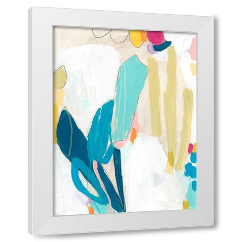 Mosaic Dream II White Modern Wood Framed Art Print by Vess, June Erica
