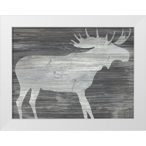 Vintage Plains Animals IV White Modern Wood Framed Art Print by Vess, June Erica