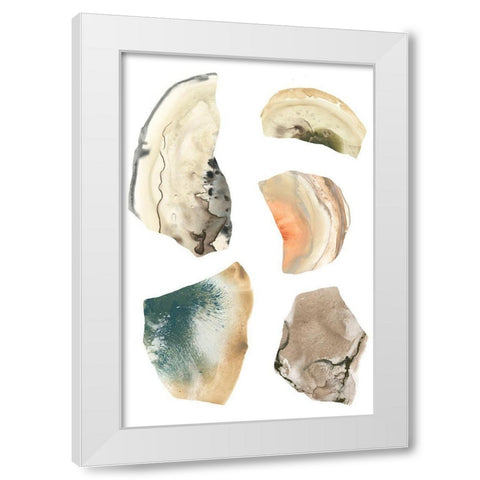 Geode Segments I White Modern Wood Framed Art Print by Vess, June Erica