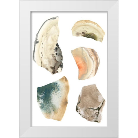 Geode Segments I White Modern Wood Framed Art Print by Vess, June Erica