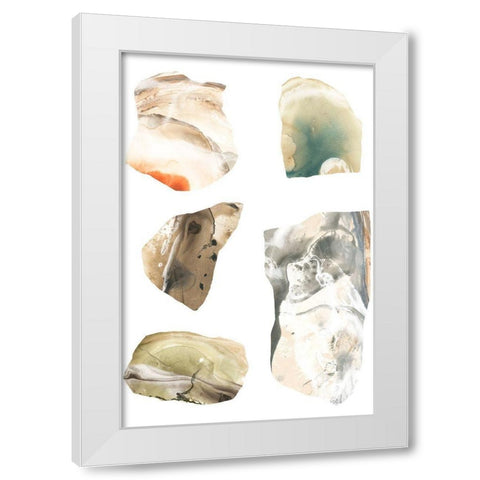 Geode Segments II White Modern Wood Framed Art Print by Vess, June Erica