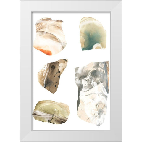 Geode Segments II White Modern Wood Framed Art Print by Vess, June Erica