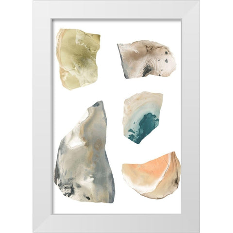 Geode Segments III White Modern Wood Framed Art Print by Vess, June Erica