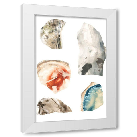 Geode Segments IV White Modern Wood Framed Art Print by Vess, June Erica