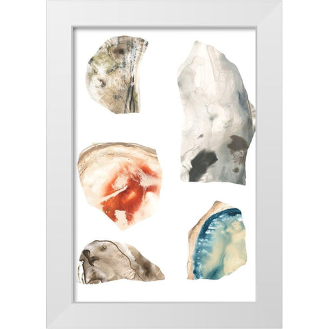 Geode Segments IV White Modern Wood Framed Art Print by Vess, June Erica