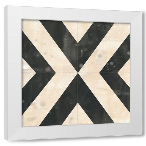 Midnight Parquet I White Modern Wood Framed Art Print by Vess, June Erica