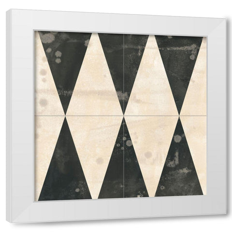 Midnight Parquet II White Modern Wood Framed Art Print by Vess, June Erica
