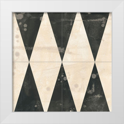 Midnight Parquet II White Modern Wood Framed Art Print by Vess, June Erica