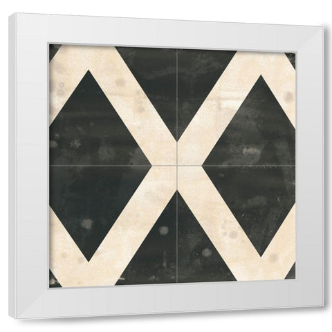 Midnight Parquet III White Modern Wood Framed Art Print by Vess, June Erica