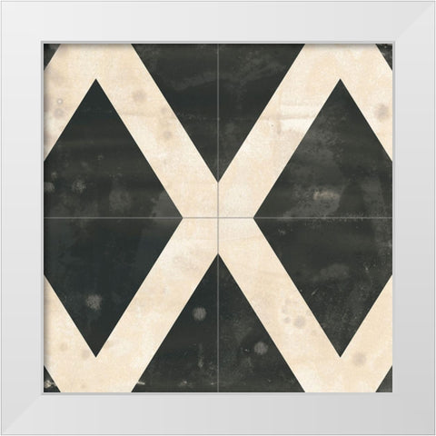 Midnight Parquet III White Modern Wood Framed Art Print by Vess, June Erica