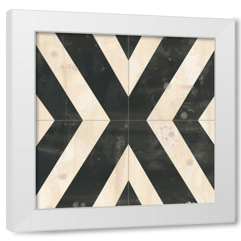 Midnight Parquet IV White Modern Wood Framed Art Print by Vess, June Erica