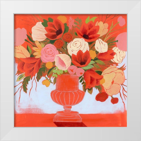 Blossoms on Fire I White Modern Wood Framed Art Print by Popp, Grace