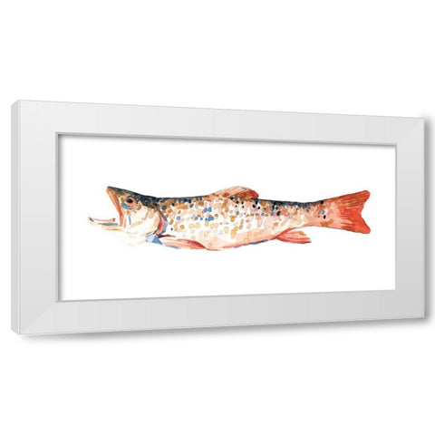 Freckled Trout I White Modern Wood Framed Art Print by Scarvey, Emma