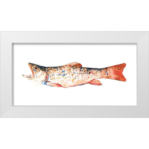 Freckled Trout I White Modern Wood Framed Art Print by Scarvey, Emma