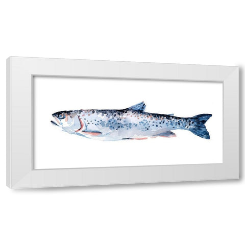 Freckled Trout III White Modern Wood Framed Art Print by Scarvey, Emma