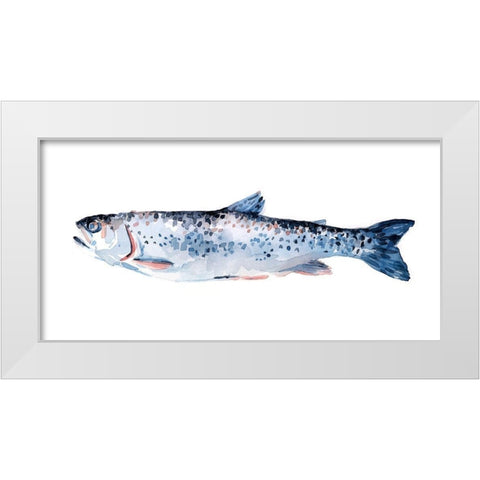 Freckled Trout III White Modern Wood Framed Art Print by Scarvey, Emma