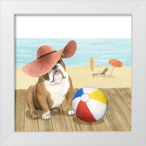 Lets Go for a Boardwalk I White Modern Wood Framed Art Print by Popp, Grace