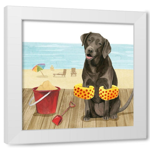 Lets Go for a Boardwalk II White Modern Wood Framed Art Print by Popp, Grace