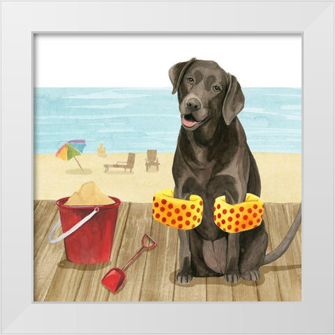 Lets Go for a Boardwalk II White Modern Wood Framed Art Print by Popp, Grace