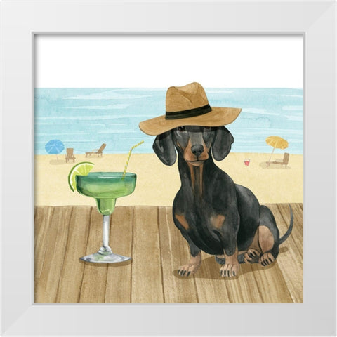Lets Go for a Boardwalk IV White Modern Wood Framed Art Print by Popp, Grace