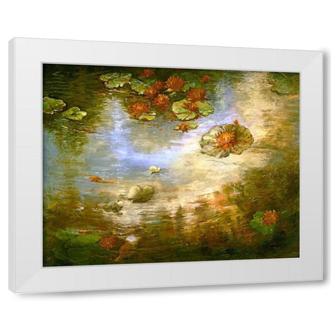 Tranquil Reflections II White Modern Wood Framed Art Print by Kiggins, Debbie