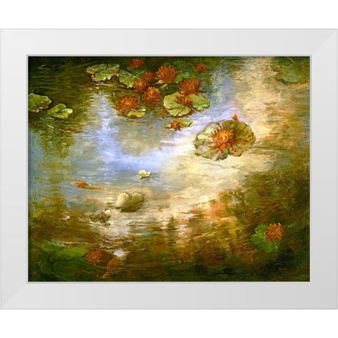 Tranquil Reflections II White Modern Wood Framed Art Print by Kiggins, Debbie
