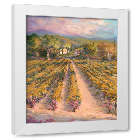 Tranquil Wine Country II White Modern Wood Framed Art Print by Kiggins, Debbie