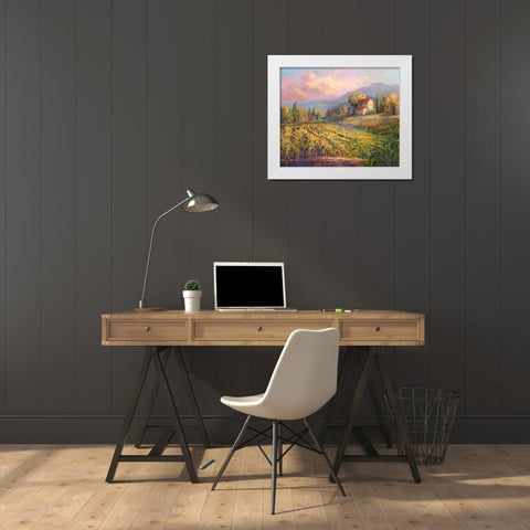 Tranquil Wine Country III White Modern Wood Framed Art Print by Kiggins, Debbie