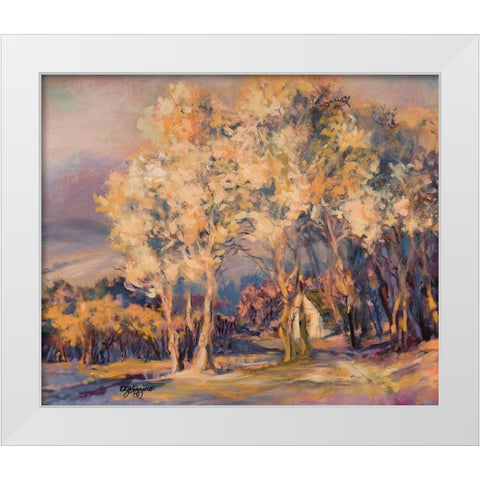 Natures Morning II White Modern Wood Framed Art Print by Kiggins, Debbie