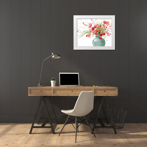 Vogue Bouquet I White Modern Wood Framed Art Print by Popp, Grace