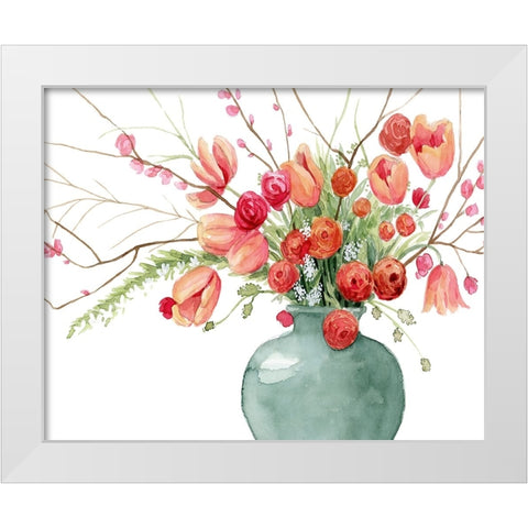 Vogue Bouquet I White Modern Wood Framed Art Print by Popp, Grace