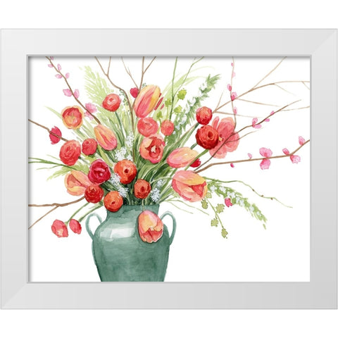 Vogue Bouquet II White Modern Wood Framed Art Print by Popp, Grace