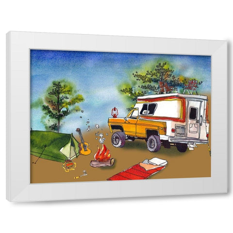 Camp Out I White Modern Wood Framed Art Print by McCreery, Paul